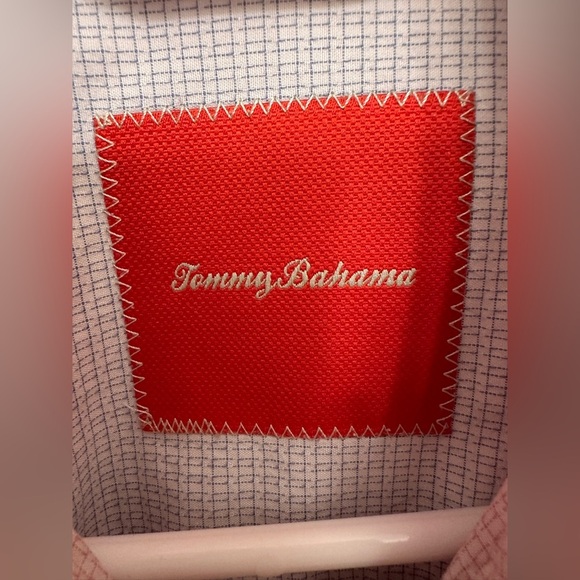 Tommy Bahama Pink Check Cotton LS Button Down Shirt NWOT - Picture 4 of 5